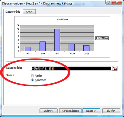 Diagramguide stapeldiagram steg 2